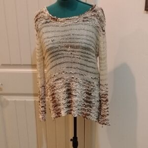 Elegant Sequin Striped Sweater